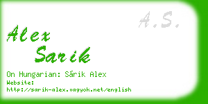 alex sarik business card